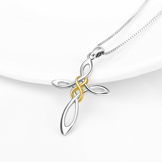 925 Sterling Silver Cross Necklace For Women Celtic Cross Infinity Necklace Gift For Her A Special Symbol Of Love And Friendship - onlyone