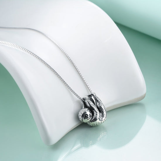 925 Sterling Silver Sloth Necklace - onlyone