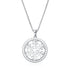 925 Sterling Silver Snowflake Necklace, Snowflake in Circle Pendant Neclace Christmas gift - onlyone