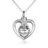 925 Sterling Silver Heart Memorial Urn Necklace, Forever In My Heart Cremation Necklace - onlyone