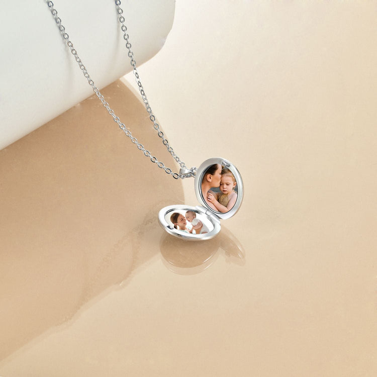 925 sterling silver elephant parent-child series photo necklaces - onlyone