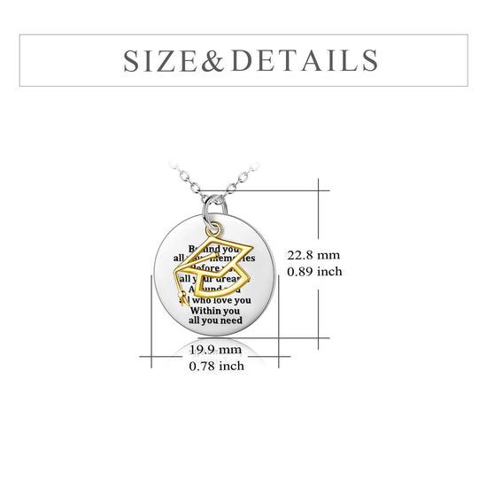 925 Sterling Silver Graduation Necklace Gift for Graduates - onlyone