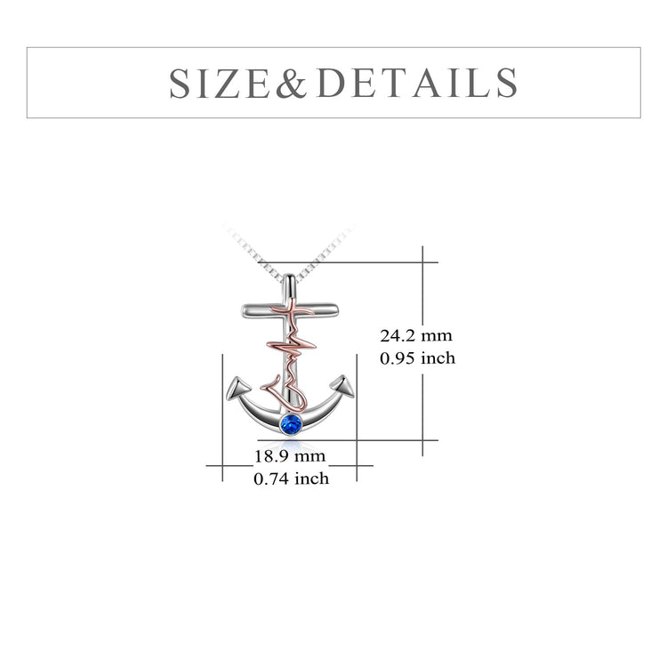 Collier pendentif ancre en argent sterling 925 bijoux nautiques pour femmes filles