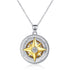 925 Sterling Silver Rotatable Compass Necklace - onlyone