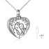 925 Sterling Silver Lovely Animal Heart Urn Necklace, Cremation Jewelry For Ashes - onlyone