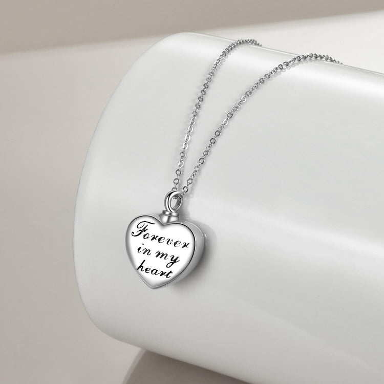 925 Sterling Silver Elephant Heart Urn Necklace for Ashes Cremation Jewelry for Ashes