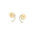 925 Sterling Silver Personalized Circle Initial Alphabet Earrings - onlyone