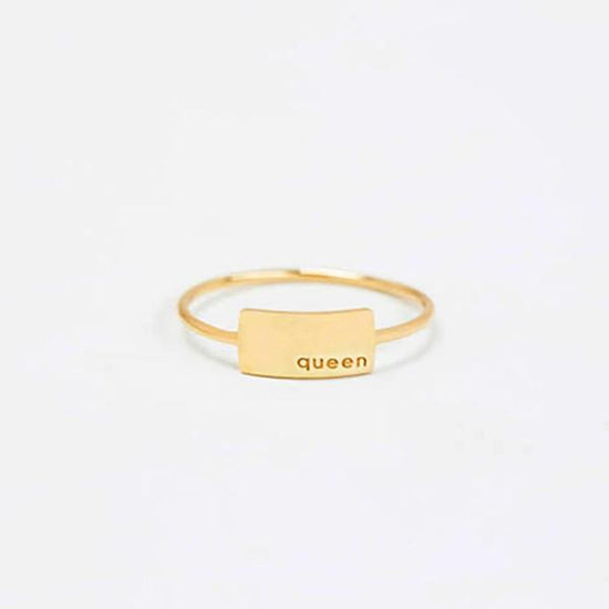 925 Sterling Silver Personalized 925 Sterling Silver Square Engraved Ring - onlyone