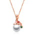 925 Sterling Silver Pearl Snowman Pendant Necklace Christmas Gift - onlyone