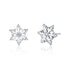 925 Sterling Silver Snowflake Stud With Cubic Zirconia Earrings Winter Gift - onlyone