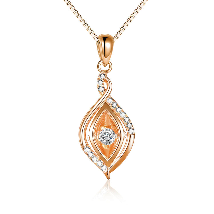 925 Sterling Silver Round 3mm Moissanite Halo Pendant Necklace
