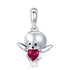 925 Sterling Silver Charms Bracelets Necklace Robot Pendant Jewelry Gift - onlyone