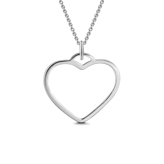 925 Sterling Silver Heart Name Necklace Nameplate Necklace - onlyone