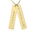 925 Sterling Silver Cut Out Engraved Vertical Two Bar Name Necklace Nameplate Necklace - onlyone