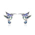 925 sterling silver, little hummingbird stud fashion earrings - onlyone