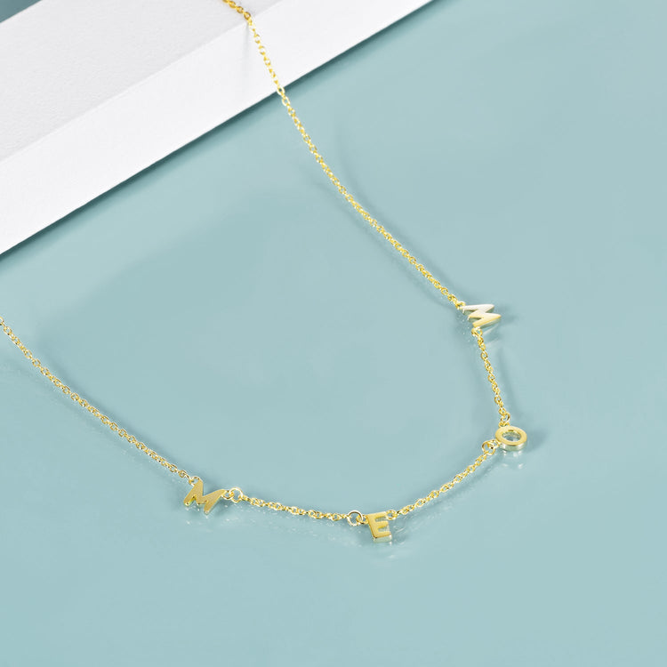925 Sterling Silver Meow Choker Personalized Necklace