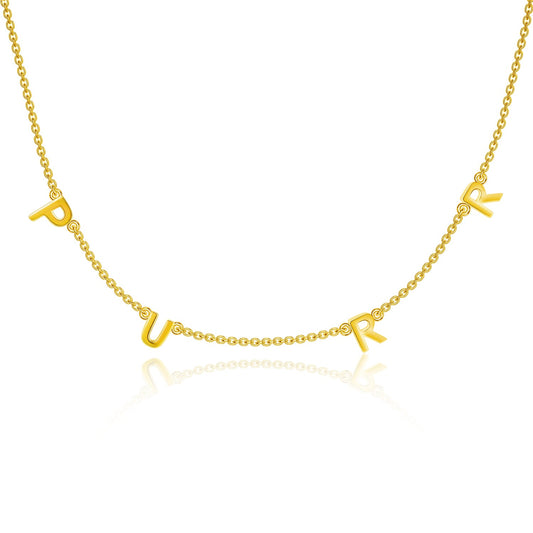 925 Sterling Silver Purr Choker Personalized Necklace