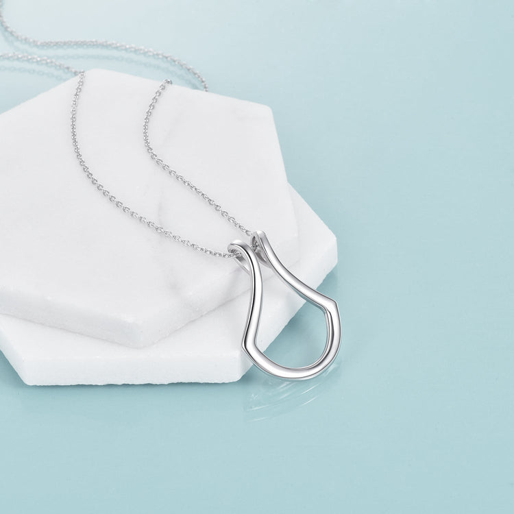 925 Sterling Silver Ring Holder Necklace Handmade Gift Nurse Jewelry Ring Keeper (Suitable for all rings up to size 8) - onlyone