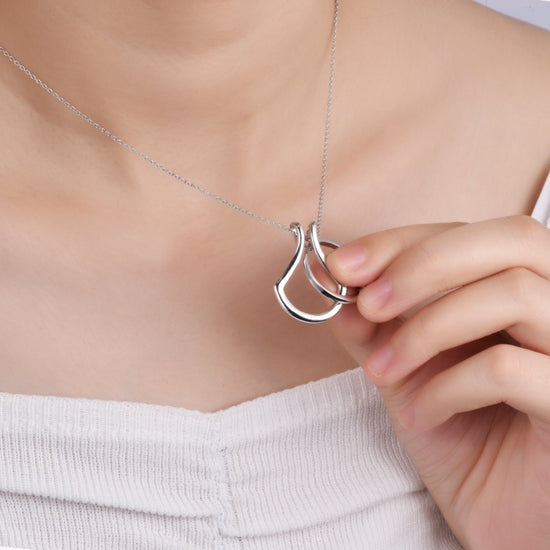 925 Sterling Silver Ring Holder Necklace Handmade Gift Nurse Jewelry Ring Keeper (Suitable for all rings up to size 8) - onlyone