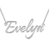 "Evelyn"Style 14K Gold Personalized Name Necklace Adjustable 16" - 20"  White Gold /Yellow Gold/Rose Gold - onlyone