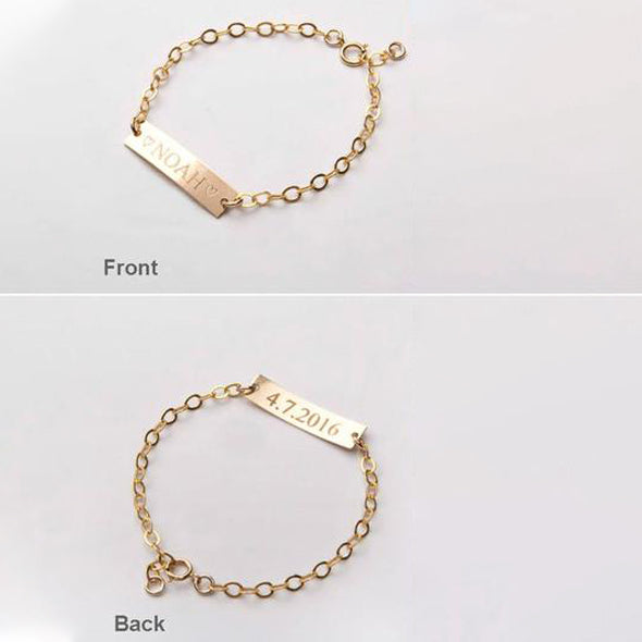 925 Sterling Silver Custom Baby Name Bracelet Anklet, Baby Toddler Child ID Bracelet Anklets for Girls Boys - onlyone