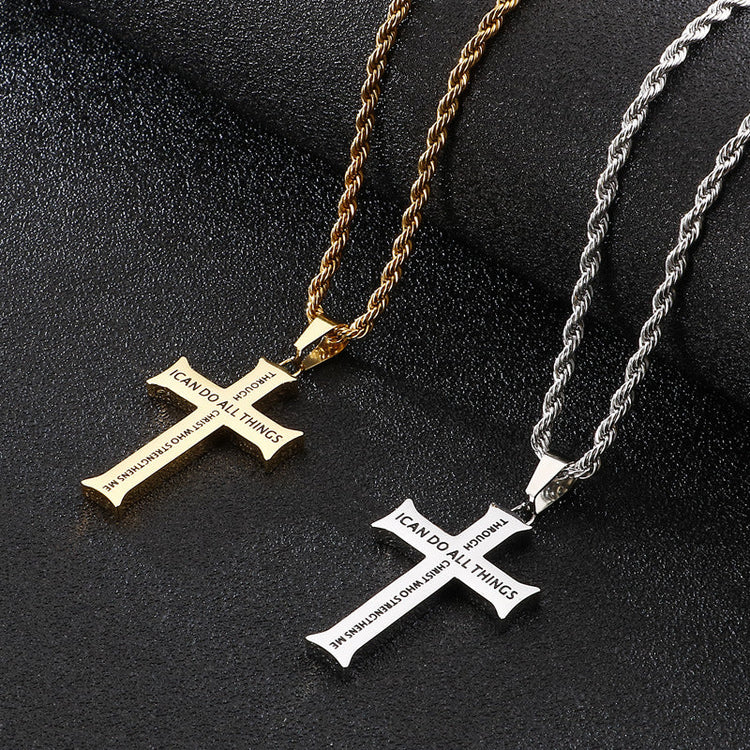 Men's Cross Pendant Necklace