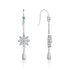 925 Sterling Silver Rotating Inlay 3A Zirconia Circle Stud Earrings - onlyone