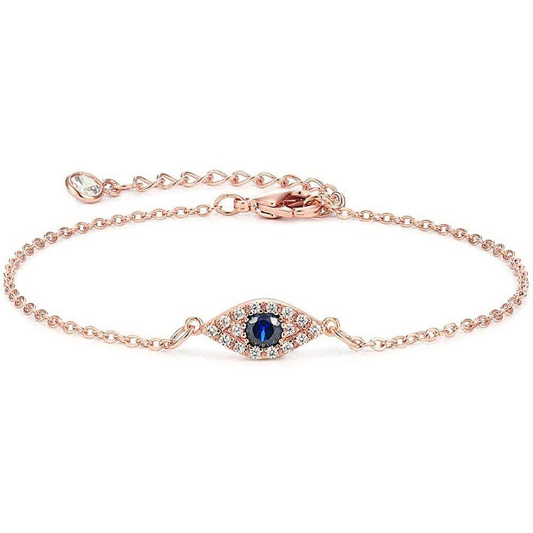 925 Sterling Silver Evil Eye Anklet Bracelet For Women