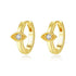 925 Sterling Silver Evil Eye Hoop Earrings - onlyone
