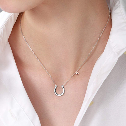 925 Sterling Silver Horseshoe Necklace