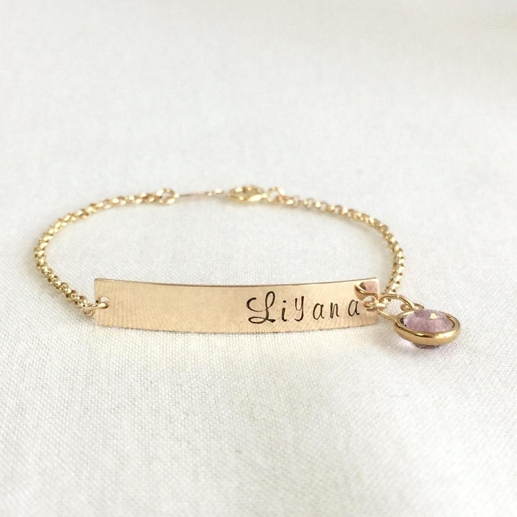 925 Sterling Silver Custom Toddler Baby Name Bracelet