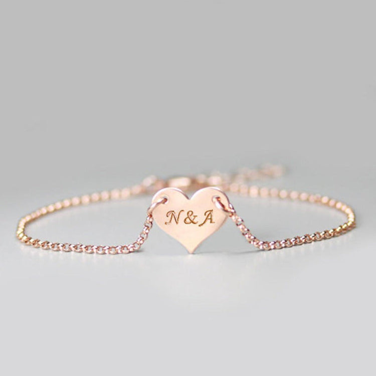 925 Sterling Silber Personal isierte Herz Name Fußkettchen Armbänder