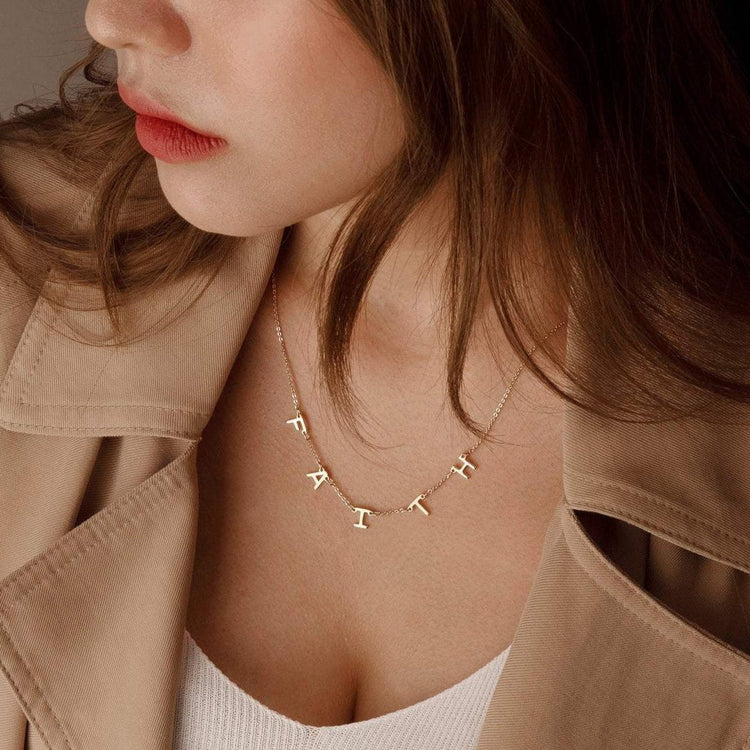 925 Sterling Silver A to Z Initial Choker Necklace Personalized Letter Name Necklace
