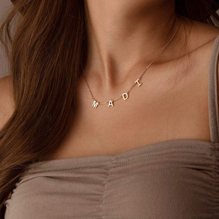 925 Sterling Silver A to Z Initial Choker Necklace Personalized Letter Name Necklace