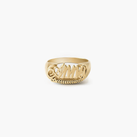 925 Sterling Silver Throwback Name Ring