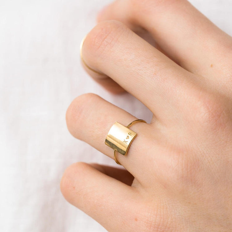 925 Sterling Silver Personalized Names, Dates, Coordinates, Roman Numeral Engraved Bar Ring