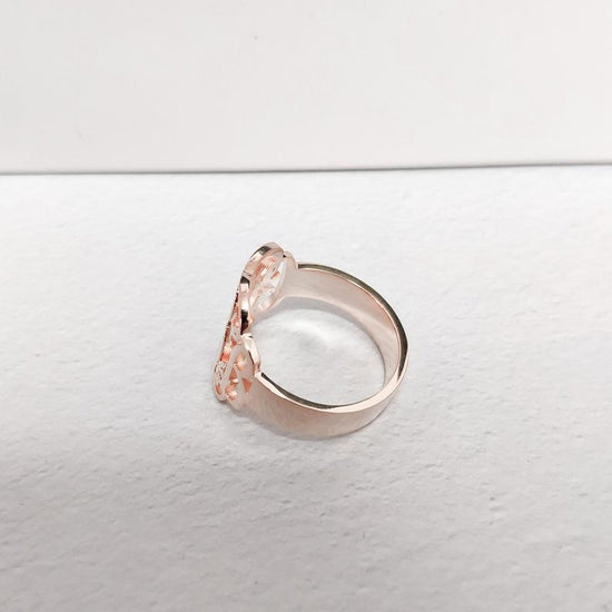 925 Sterling Silver Personalized Cut Out Monogram Ring - onlyone