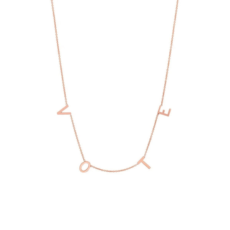 925 Sterling Silver A to Z Initial Choker Necklace