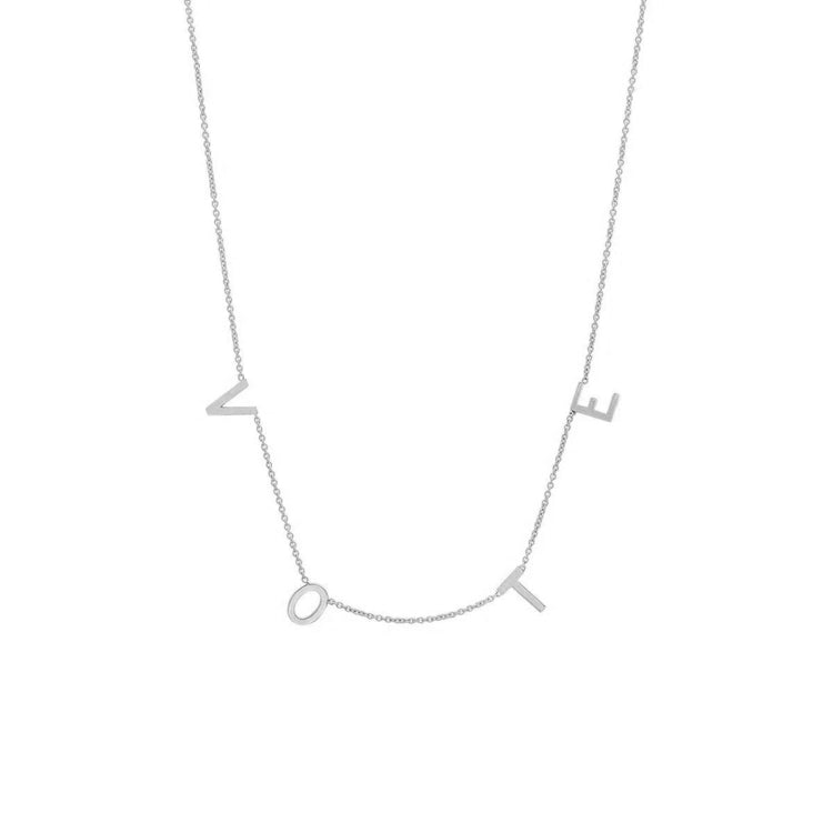 925 Sterling Silver A to Z Initial Choker Necklace